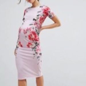 Pink maternity dress